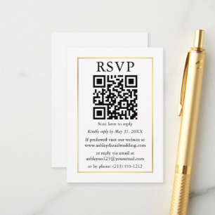 Minimalistische QR Gold Frame UAWG Begleitkarte