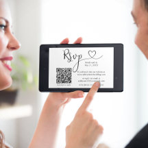 Minimalistische QR-UAWG für einfache Hochzeiten in