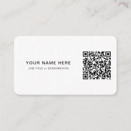 Minimalistische QR- und Logo-Roundings Visitenkarte