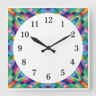 Minimalistische quadratische Wall-Uhr nur mit Zahl Wanduhr