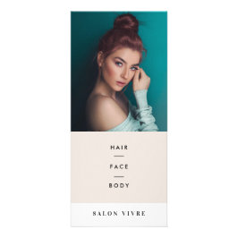 Minimalistische Rackkarte des Salon Werbekarte