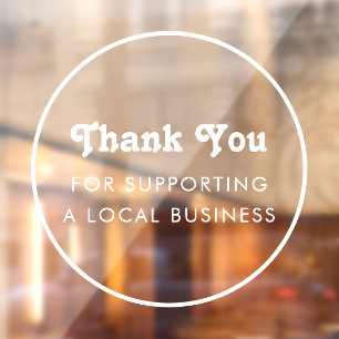 Minimalistische Rahmen dank lokaler Branding Fensteraufkleber