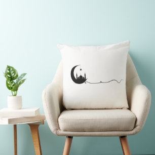 Minimalistische Ramadan-Mond-Kissen Kissen