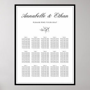 Minimalistische Rangliste der Leaf-Seekarte Poster