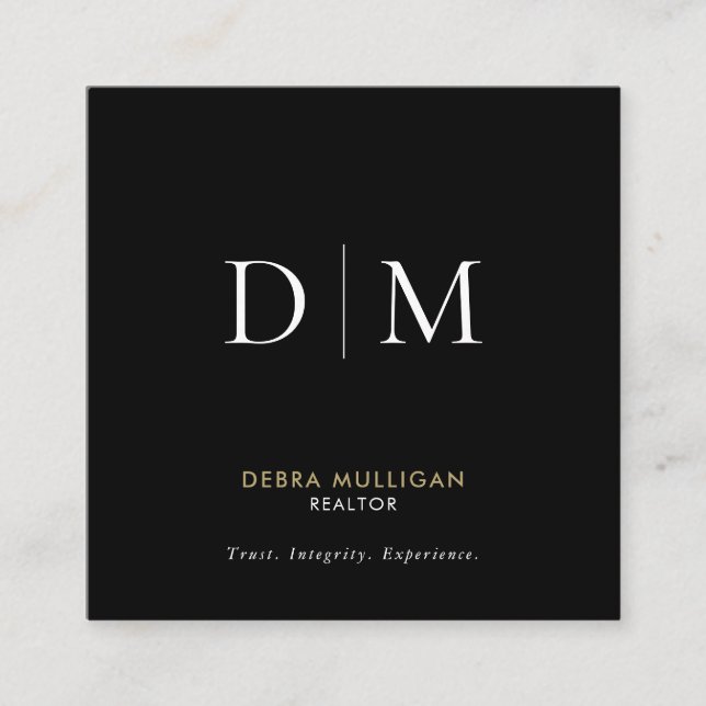 Minimalistische Realtor Square Business Card Quadratische Visitenkarte (Vorderseite)