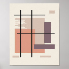 Minimalistische rechteckige Formen in ausgewogener Poster