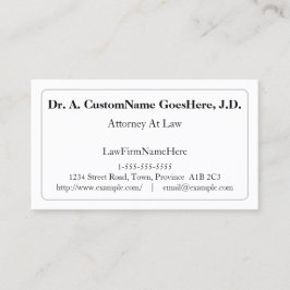 Minimalistische, rechtlich Berufliche Visitenkarte