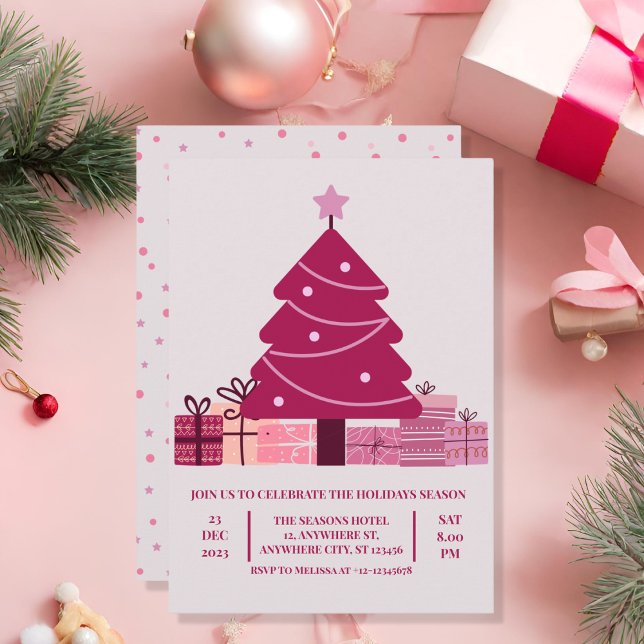 Minimalistische Red Mertive Feier Einladung (Von Creator hochgeladen)