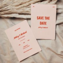Minimalistische Retro-farbige Hochzeit