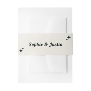 Minimalistische Retro-Hochzeitseinladung Einladungsbanderole