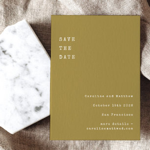 Minimalistische Retro-Schreibmaschinen-Schrift Hoc Save The Date