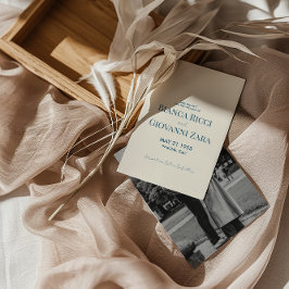 Minimalistische Retro-Typografie Hochzeit Sichern  Einladung