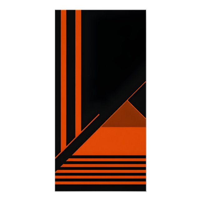Minimalistische Retro-Wand Poster (Vorderseite)