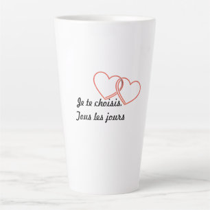 Minimalistische Romantiktasse – Ich wähle dich. Al Milchtasse