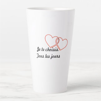 Minimalistische Romantiktasse – Ich wähle dich. Al Milchtasse