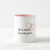 Minimalistische Romantiktasse – Ich wähle dich. Al