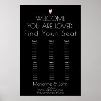 Minimalistische romantische Herz-Hochzeitstabelle