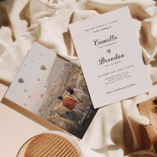 Minimalistische Romantische Herzensskripte Einladung