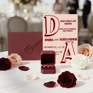 Minimalistische romantische Hochzeitseinladung Folieneinladung