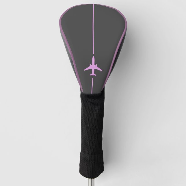Minimalistische Rosa Aviation Golf Head Cover Golf Headcover (Vorderseite)