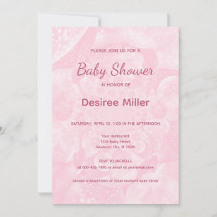 Minimalistische rosa Ballons Mädchen Baby Shower Einladung