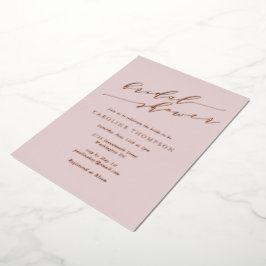 Minimalistische Rosa Brautparty Rose Gold Folieneinladung