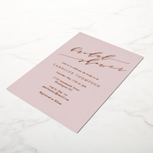 Minimalistische Rosa Brautparty Rose Gold Folieneinladung