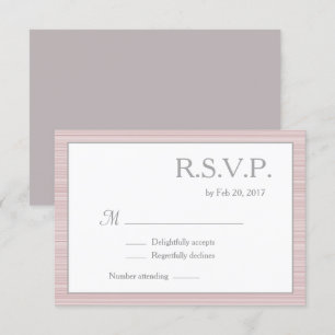 Minimalistische, rosa, graue Streifen uAwg Einladung