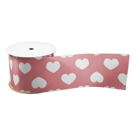 Minimalistische rosa Herzen Satinband