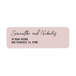 Minimalistische Rosa-Kalligrafie-Rückgabe