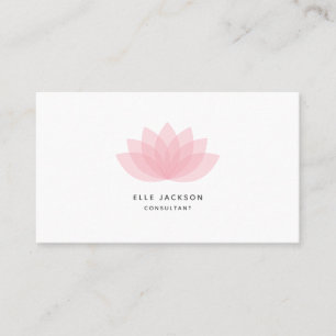 Minimalistische Rosa-Lotus-Visitenkarte Visitenkarte