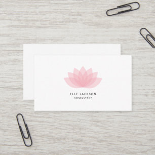 Minimalistische Rosa-Lotus-Visitenkarte Visitenkarte