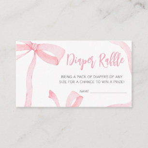 Minimalistische rosa Schleife Baby Shower Begleitkarte