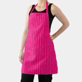 Minimalistische, rosa, senkrechte Pinstreifen Schürze