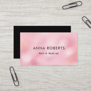 Minimalistische Rosa-Shimmer-Visitenkarte Visitenkarte