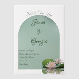 Minimalistische Rosa- und Grünlotus-Hochzeit