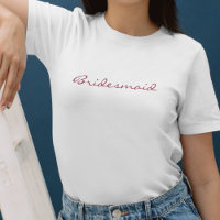 Minimalistische Rosa und Weiße Bridesmaid einfach