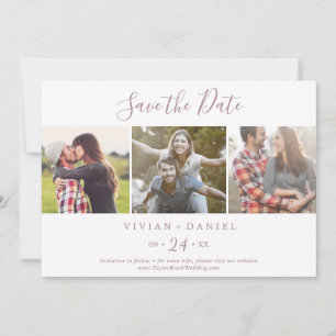Minimalistische Rose 3 Fotovorlage Save the Date