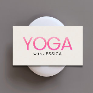 Minimalistische Rose Altweiß Fette Yoga-Inderin Visitenkarte