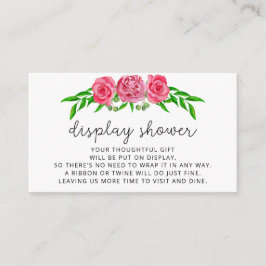 Minimalistische Rose Duscheinschlusskarte anzeigen Begleitkarte