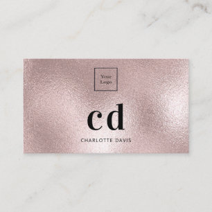 Minimalistische Rose für Logos Visitenkarte