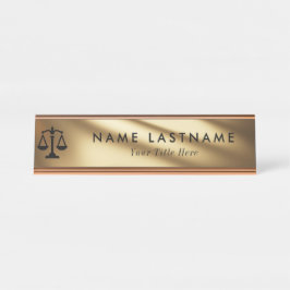 Minimalistische Rose Gold Anwaltsbüro Namensschild