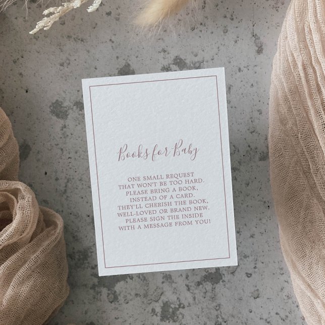 Minimalistische Rose Gold Baby Duschbücher für Bab Begleitkarte (Von Creator hochgeladen)