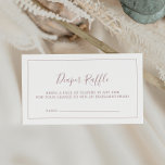 Minimalistische Rose Gold Baby Duschdusche Windelw Begleitkarte<br><div class="desc">Diese minimalistische Rose Gold Baby Dusche Windel Lotterie Einschließkarte ist ideal für eine kleine Babydusche. Das moderne romantische Design besticht durch klassische Rose-Gold- und Weißtypografie gepaart mit einer rustikalen und eleganten Kalligraphie mit Vintagem handgeschriebenem Stil. Anpassbar in jeder Farbe. Behalt das Design einfach und elegant, wie es ist, oder personalisiere...</div>
