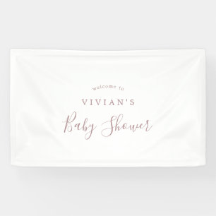 Minimalistische Rose Gold Baby Dusche Begrüßungs Banner
