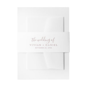 Minimalistische Rose Gold die Hochzeit der Einladu Einladungsbanderole