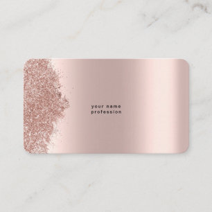 Minimalistische Rose Gold Glitzer Visitenkarte