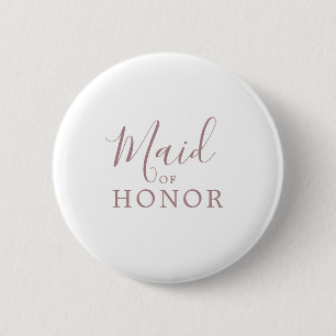 Minimalistische Rose Gold Trauzeugin Brautparty Button