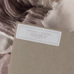Minimalistische Rose Gold Typografie Rücksendeadre<br><div class="desc">Diese minimalistischen Rose Gold Typografie Rücksendeadressen-Aufkleber sind perfekt für eine einfache Hochzeit. Das moderne romantische Design besticht durch die klassische Rose mit goldweißer Typografie. Anpassbar in jeder Farbe. Behalt das Design einfach und elegant, wie es ist, oder personalisiere es durch Hinzufügen von eigenen Grafiken und Kunstwerken. Diese Labels können für...</div>