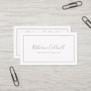 Minimalistische Rose Gold-Visitenkarte Visitenkarte